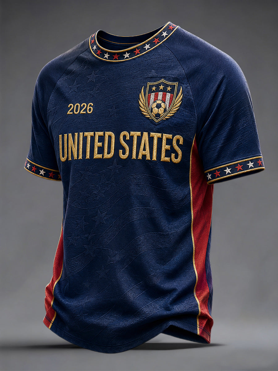 Men's Gift For Soccer Fans Print Casual Tee