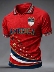 Men's Gift For Soccer Fans Print Casual Polo