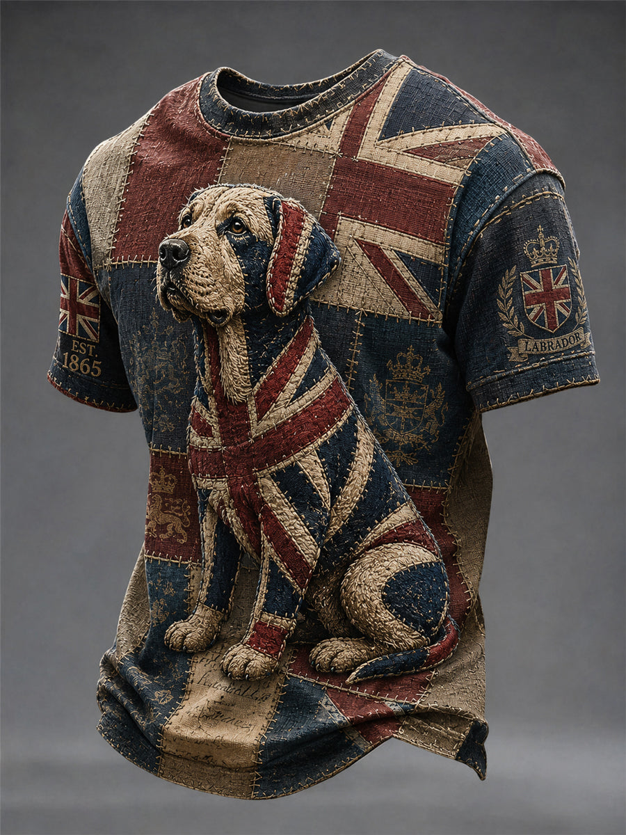 Men's British Style Printed T-shirt