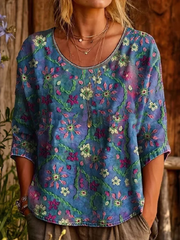 Women's Casual Alzheimer's Floral Print T-shirt