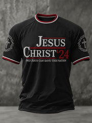 Men's Only Jesus Can Save This Nation Short Sleeves T-shirt