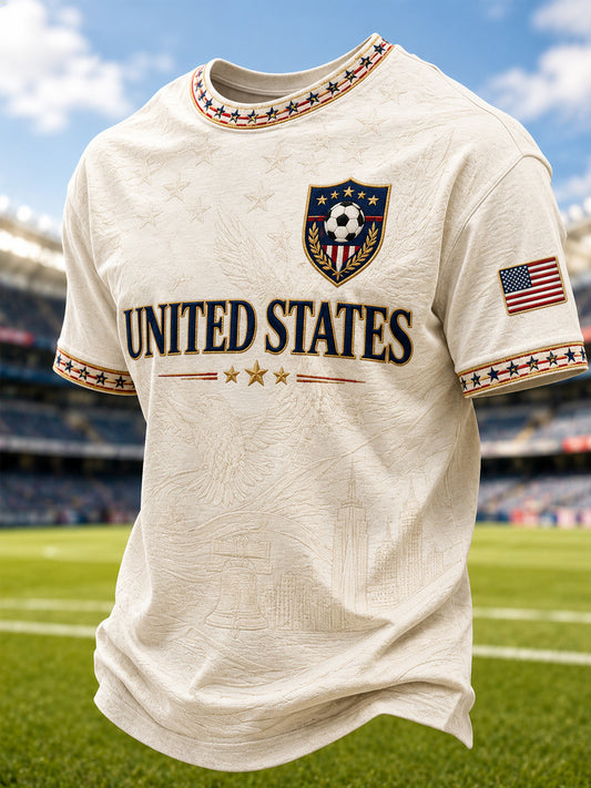 Men's Gift For Soccer Fans Print Casual Tee