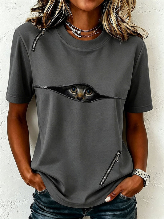 Women's Funny Cat T-Shirt