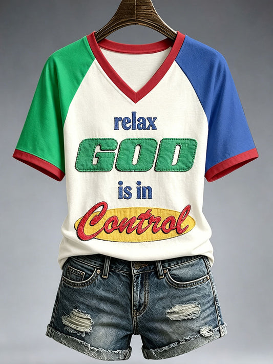 Women's Relax God Is In Control T-Shirt