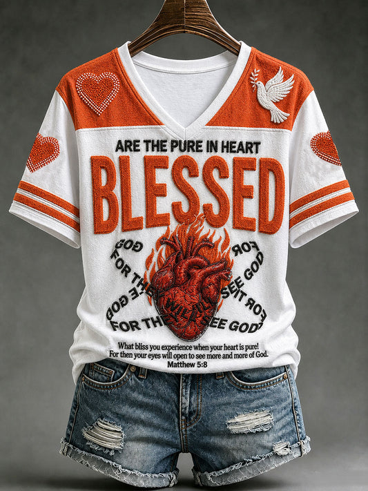 Women's Are The Pure In Heart Blessed Short-sleeved T-shirt