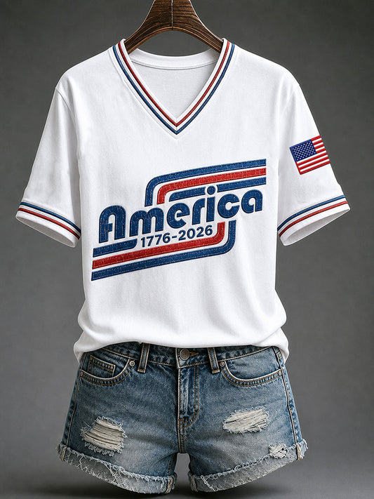 Women's America Short-sleeved T-shirt