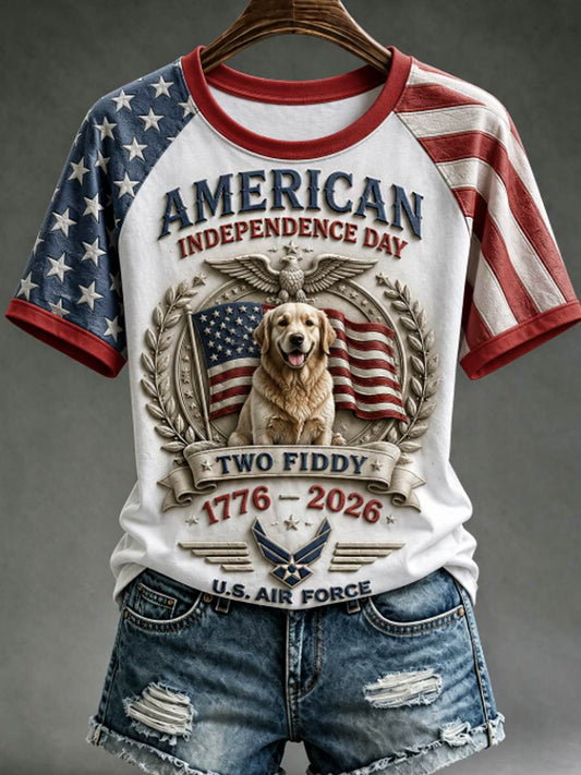Women's round neck short sleeve T-shirt