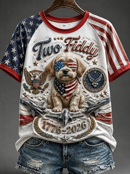 Women's round neck short sleeve T-shirt