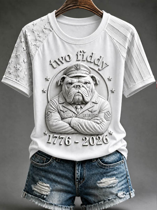 Women's round neck short sleeve T-shirt