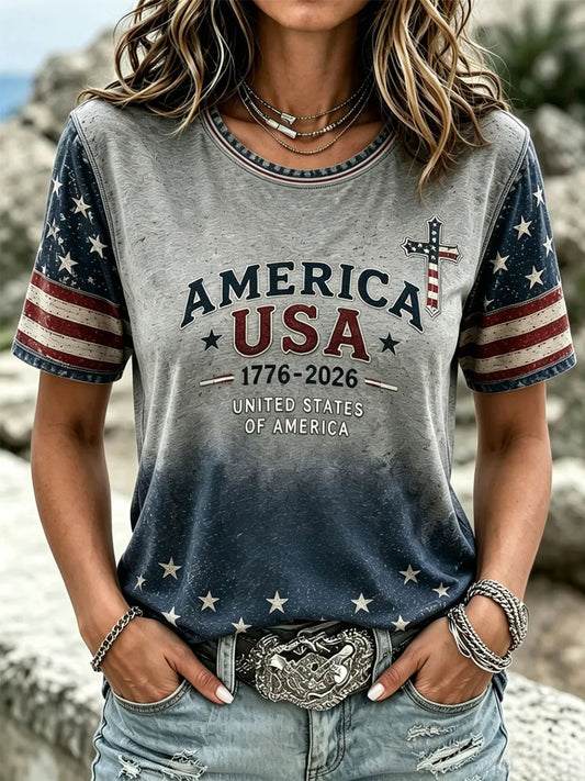 Women's Independence Day Short-sleeved T-shirt