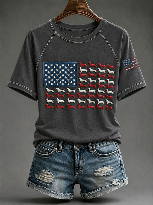 Women's Dachshund Flag T-shirt