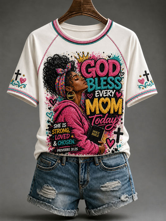 Women's God Bless Every Mom T-shirt