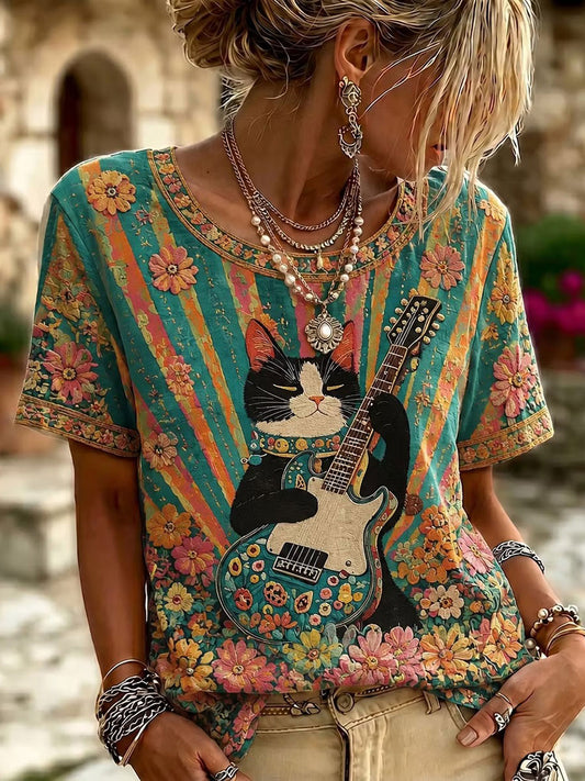 Women's elegant linen cotton top