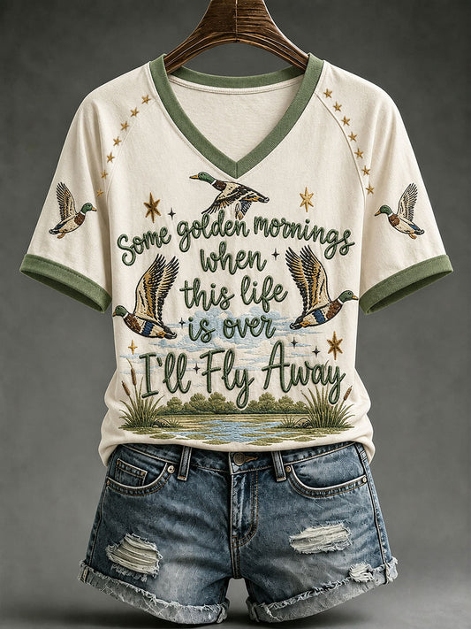 Women's Some Golden Morning When This Life Is Over I'll Fly Away T-shirt