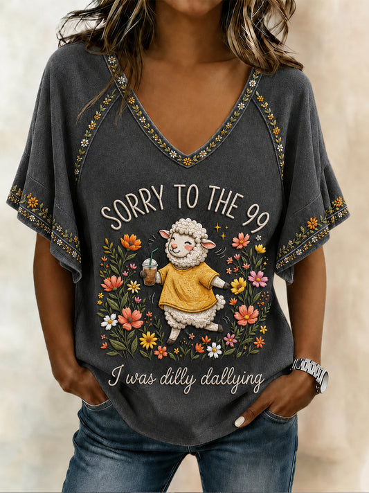 Women's Funny Christian I Was Dilly Dallying Hang Shot Short Sleeve T-Shirt