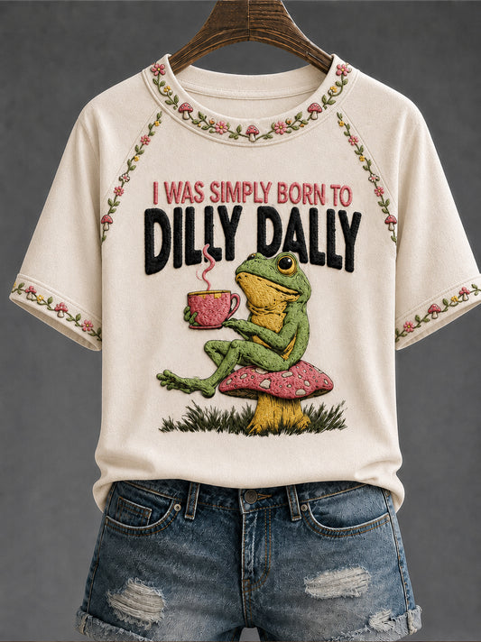 Women's Funny Christian I Was Dilly Dallying Short Sleeve T-shirt