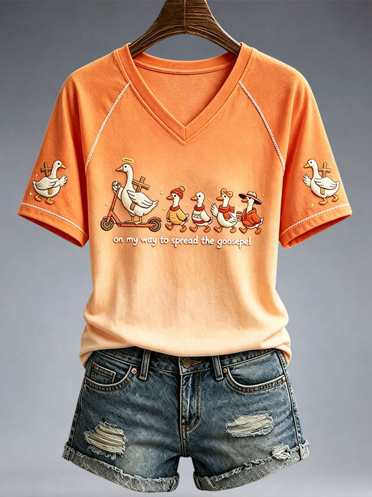Women's On My Way To Spread The Goosepel  T-Shirt