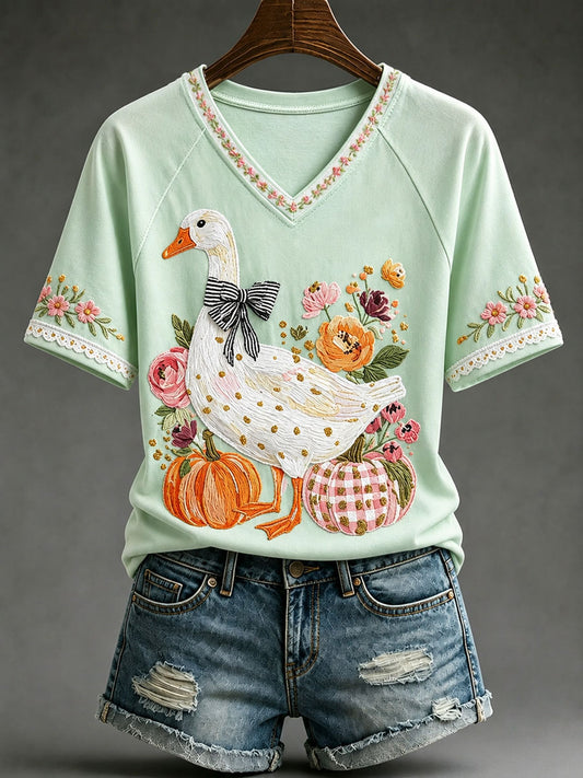 Women's Fall V-Neck T-Shirts