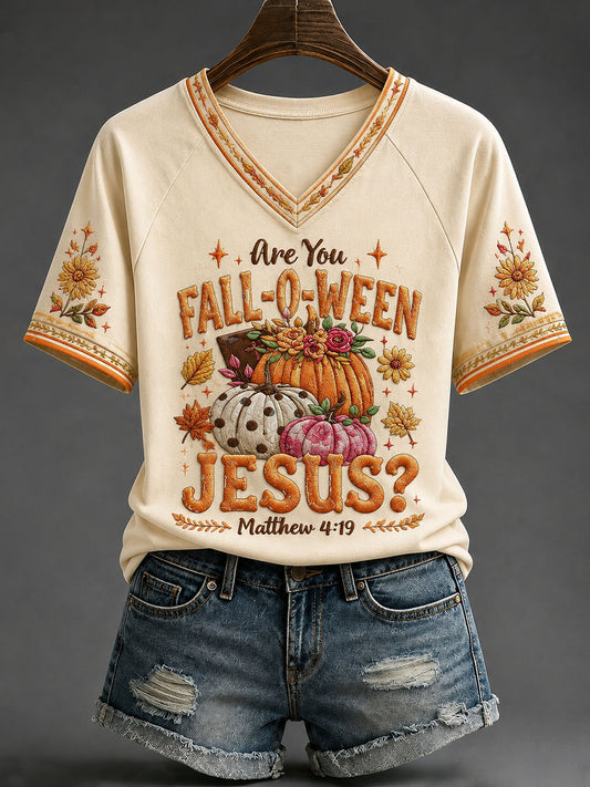 Women's Autumn V-Neck T-Shirts