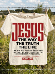 Men's Christian Jesus is The Way  Short Sleeve T-shirt