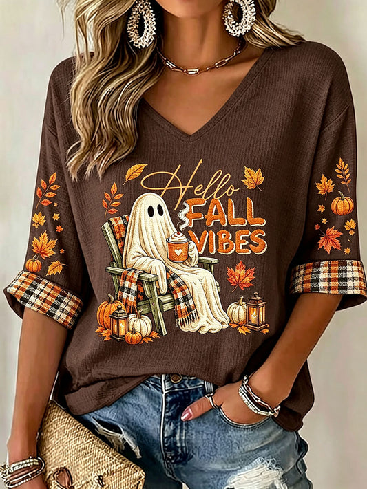 Women's Fall V-Neck Tops
