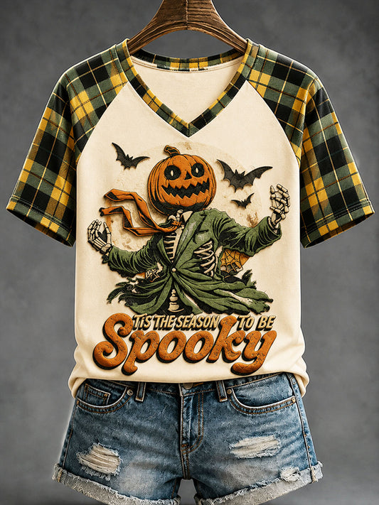 Women's Autumn-Themed Casual T-Shirt