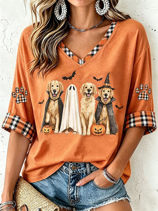 Women's Autumn Golden Retriever T-shirt