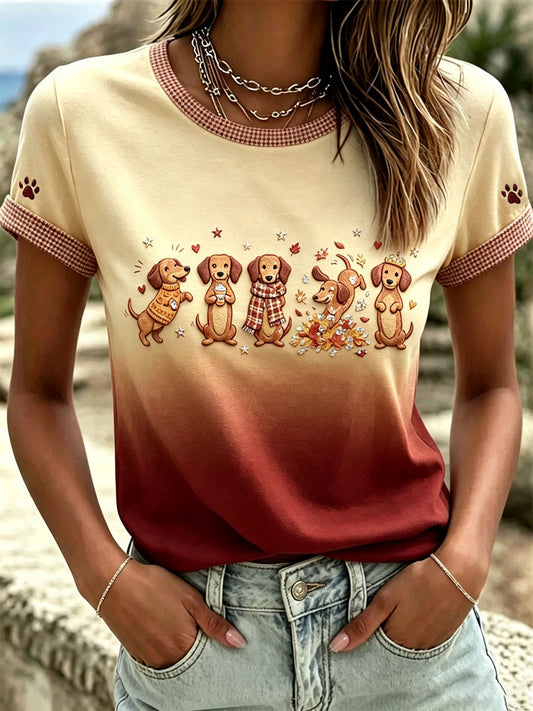 Women's Autumn Dachshund T-shirt