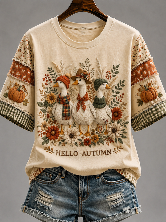 Women's Autumn Short-sleeved T-shirt