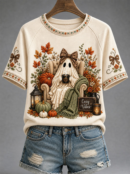 Women's Fall Print Casual Tee