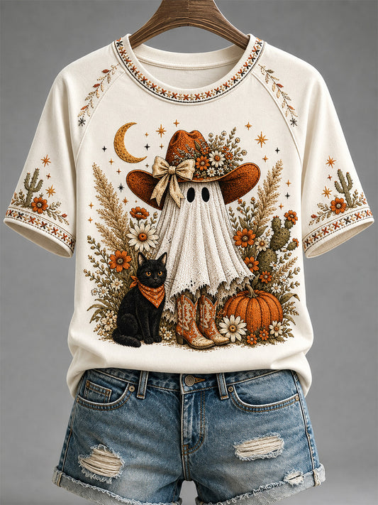 Women's Fall Print Casual Tee