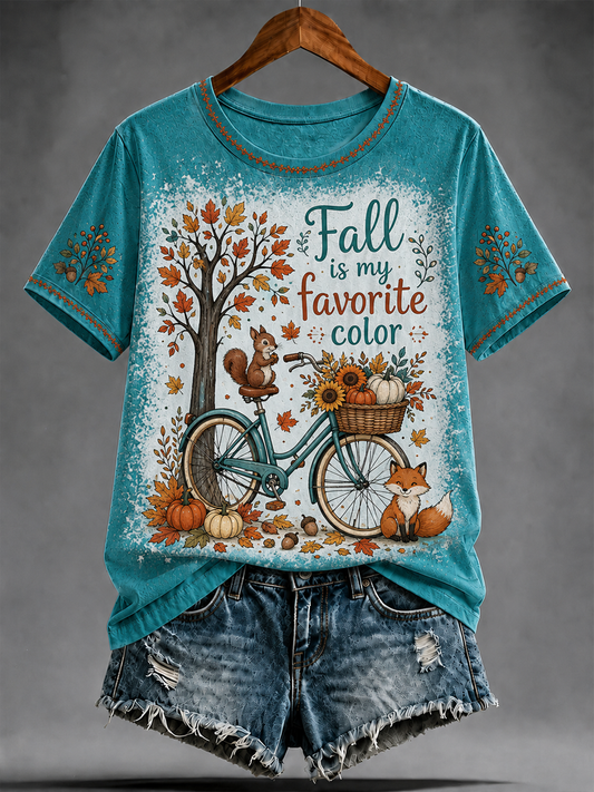 Women's Fall is my favorite color short-sleeved T-shirt