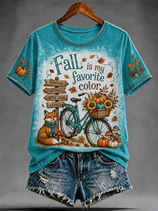 Women's Fall is my favorite color short-sleeved T-shirt