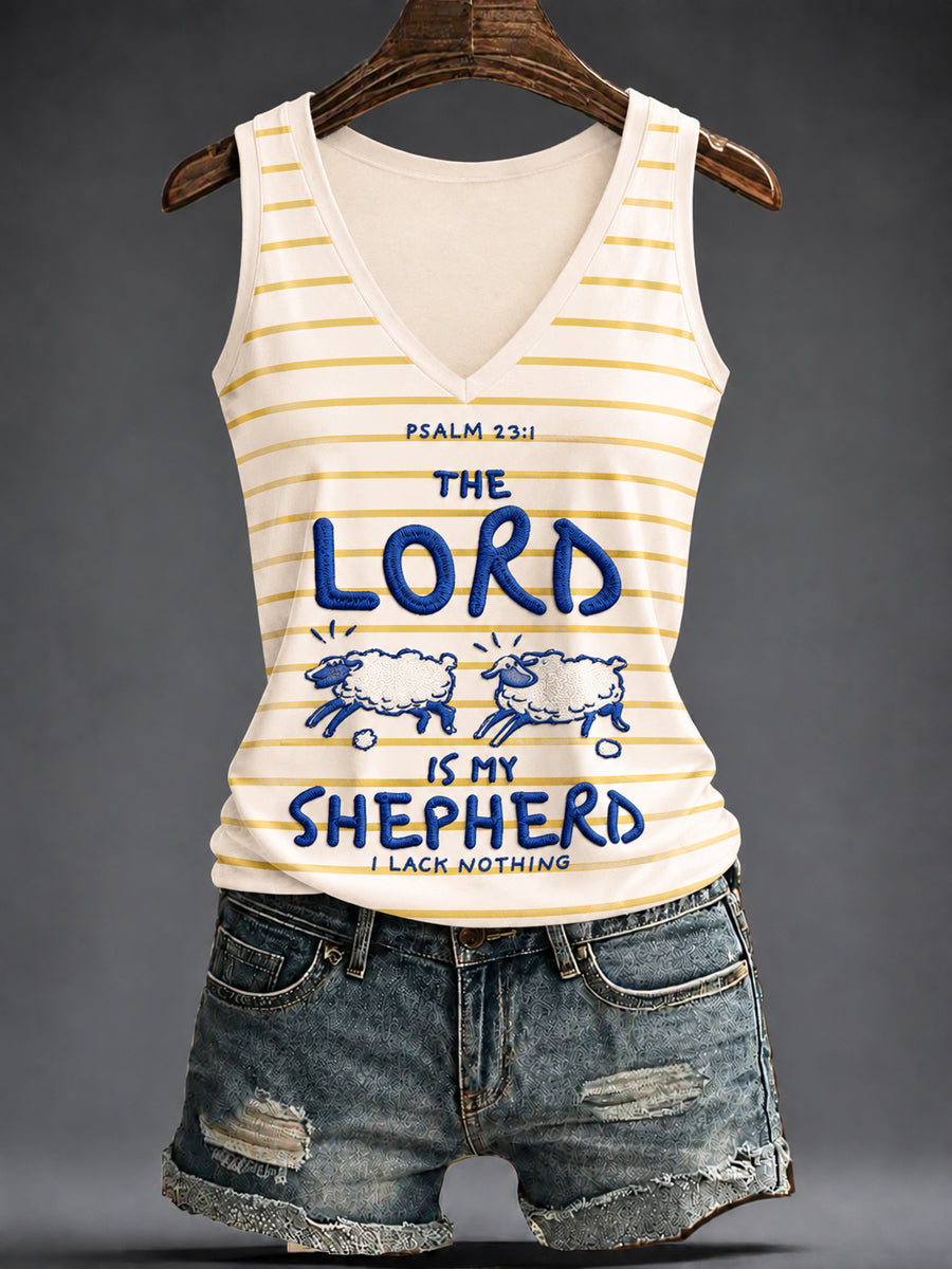 Women's "THE LORD IS MY SHEPHERD" V-neck vests