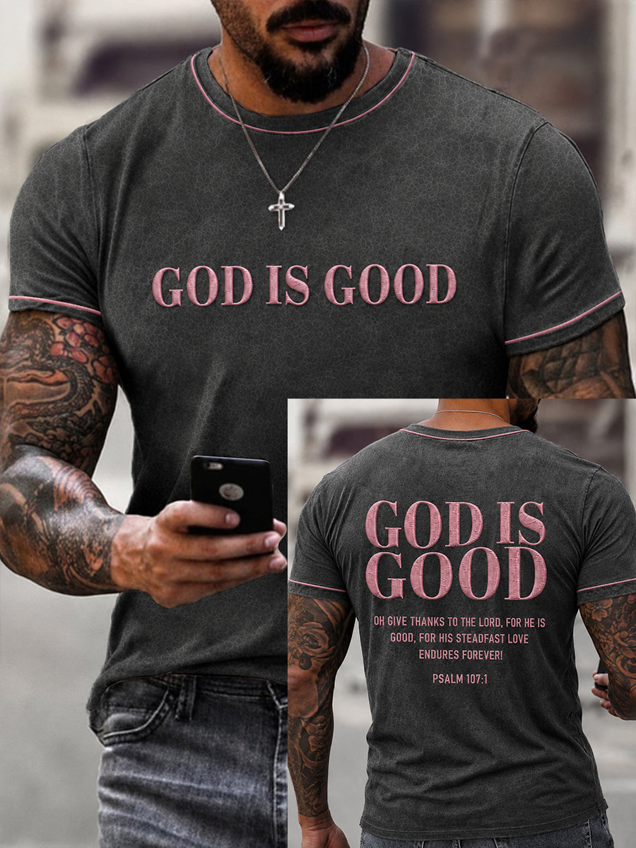 Men's Christian God Is Good Short Sleeve T-shirt