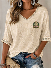 Women’s Mahjong Social Club Printed Casual T-Shirt