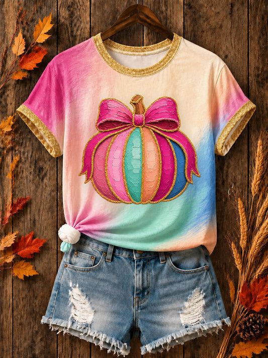 Women's Colorful Pumpkin T-Shirts