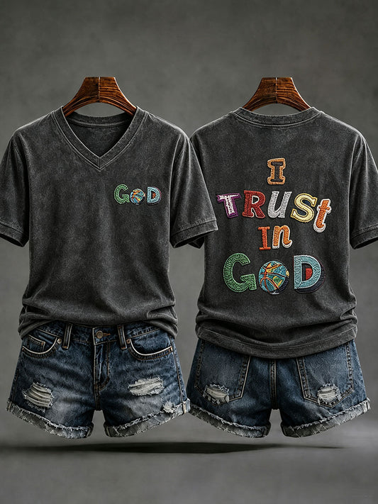 Women's I Trust In God Short-sleeved T-shirt