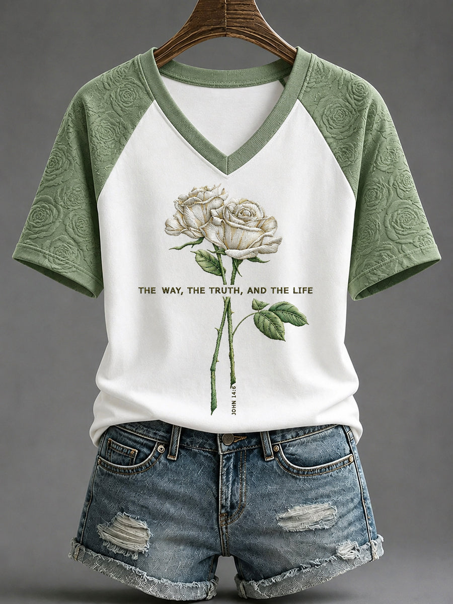Women's 'The Way, The Truth, And The Life' Printed Casual T-Shirt
