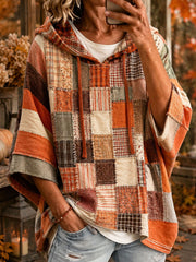 Women's Fall Patchwork Art Hoodie