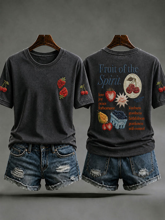 Women’s Fruit Of The Spirit Print Casual T-Shirt