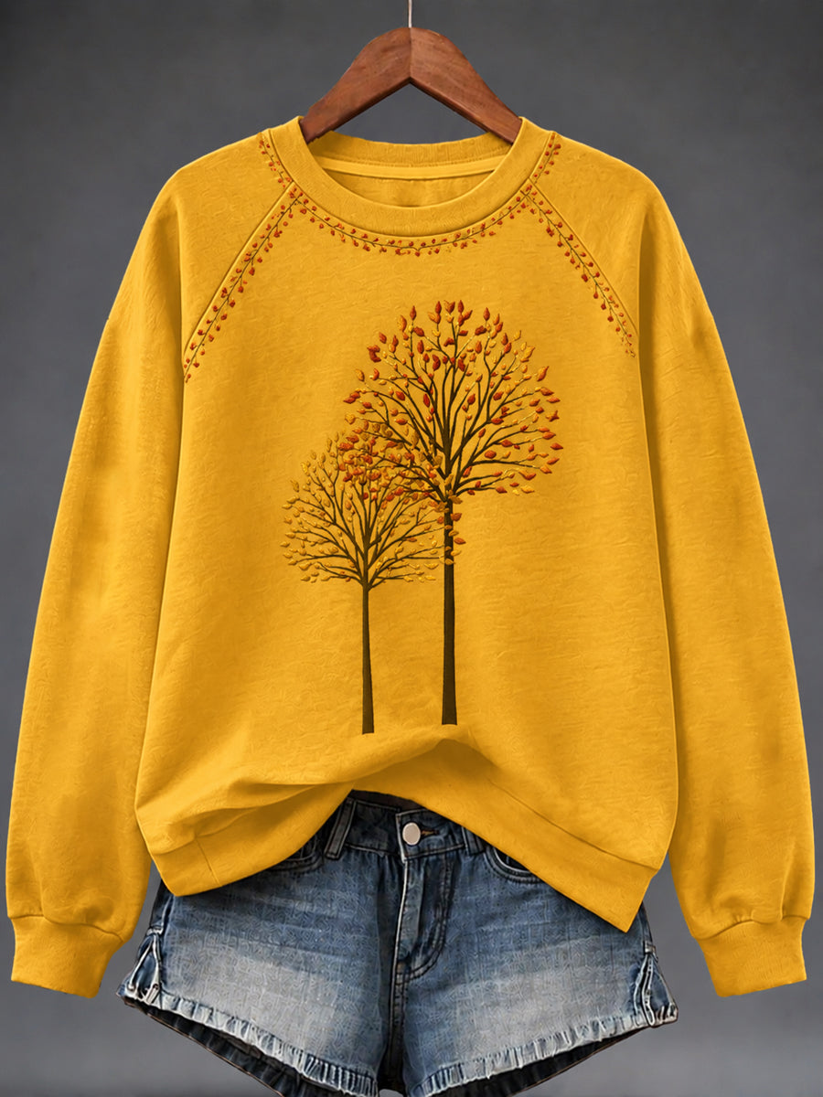 Women's Autumn Art Print Sweatshirt
