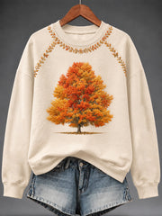 Women's Autumn Art Print Sweatshirt