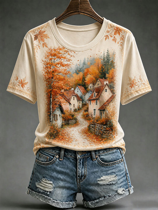 Women's Autumn Short-sleeved T-shirt