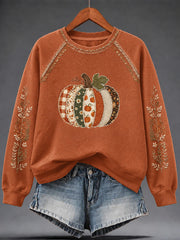 Women's Autumn pumpkin Print Sweatshirt