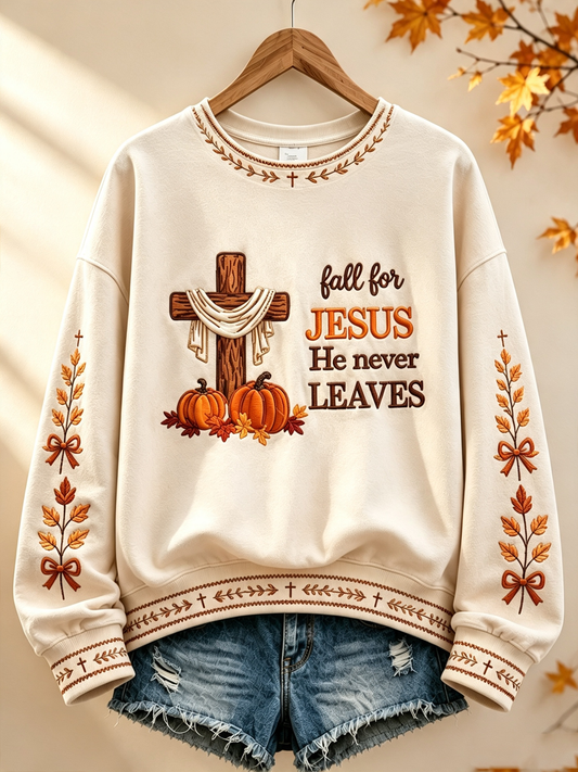 Women's Fall for Jesus Regular Sweatshirt