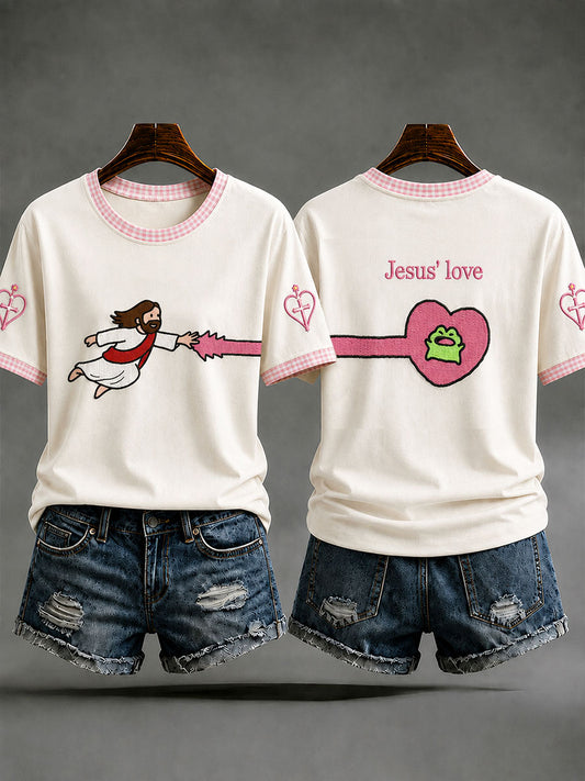 Women's "Jesus' Love" Fun Faith Casual T-shirt