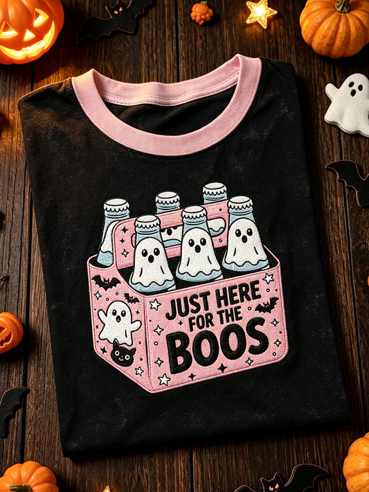 Women's Halloween theme pattern printed casual short-sleeve T-shirt
