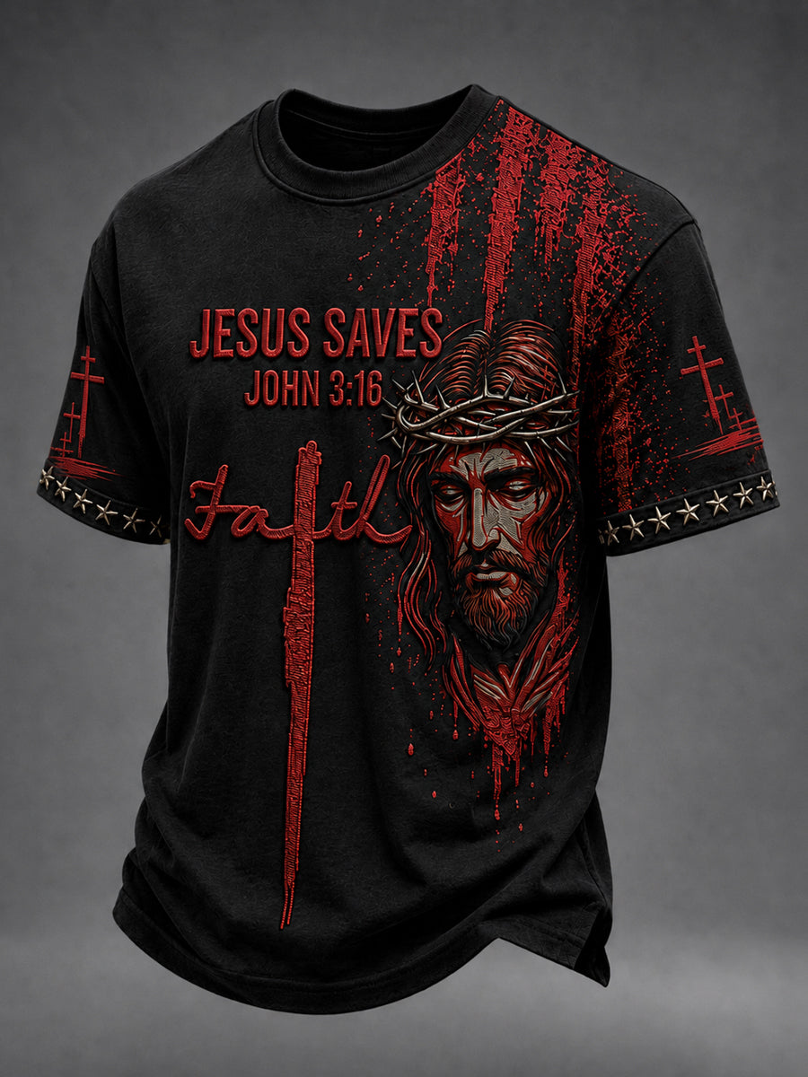 Men's Christian JESUS Short Sleeve T-shirt