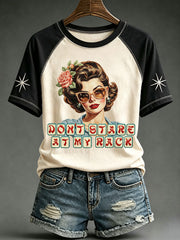 Women's Retro Casual Mahjong T-Shirts